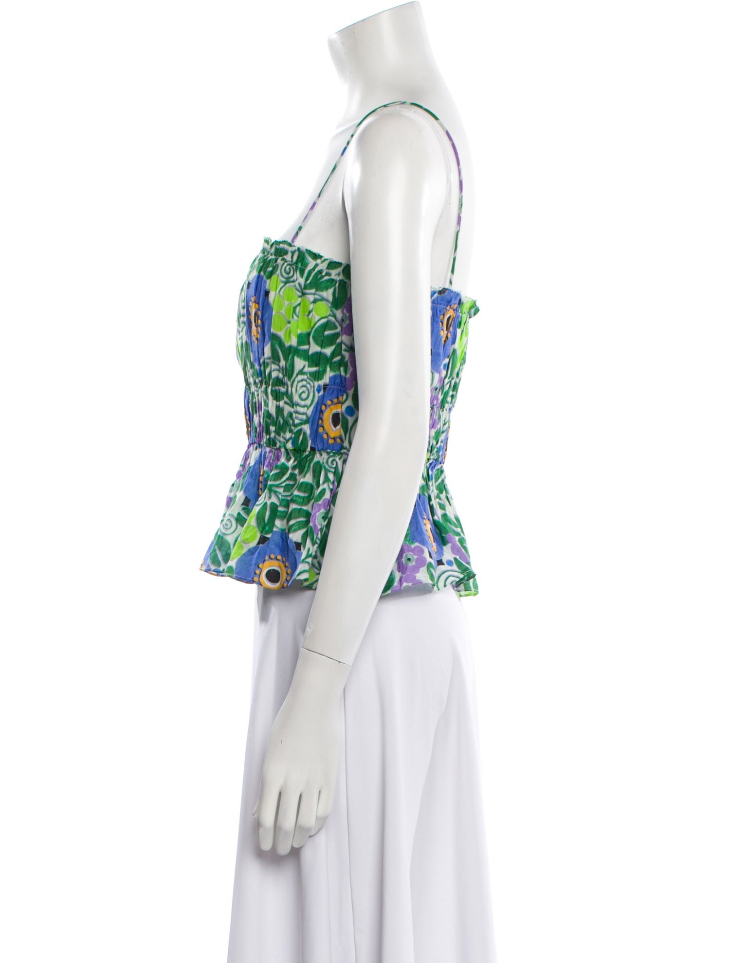 RHODE Floral Print Square Neckline Crop Top w/ Tags