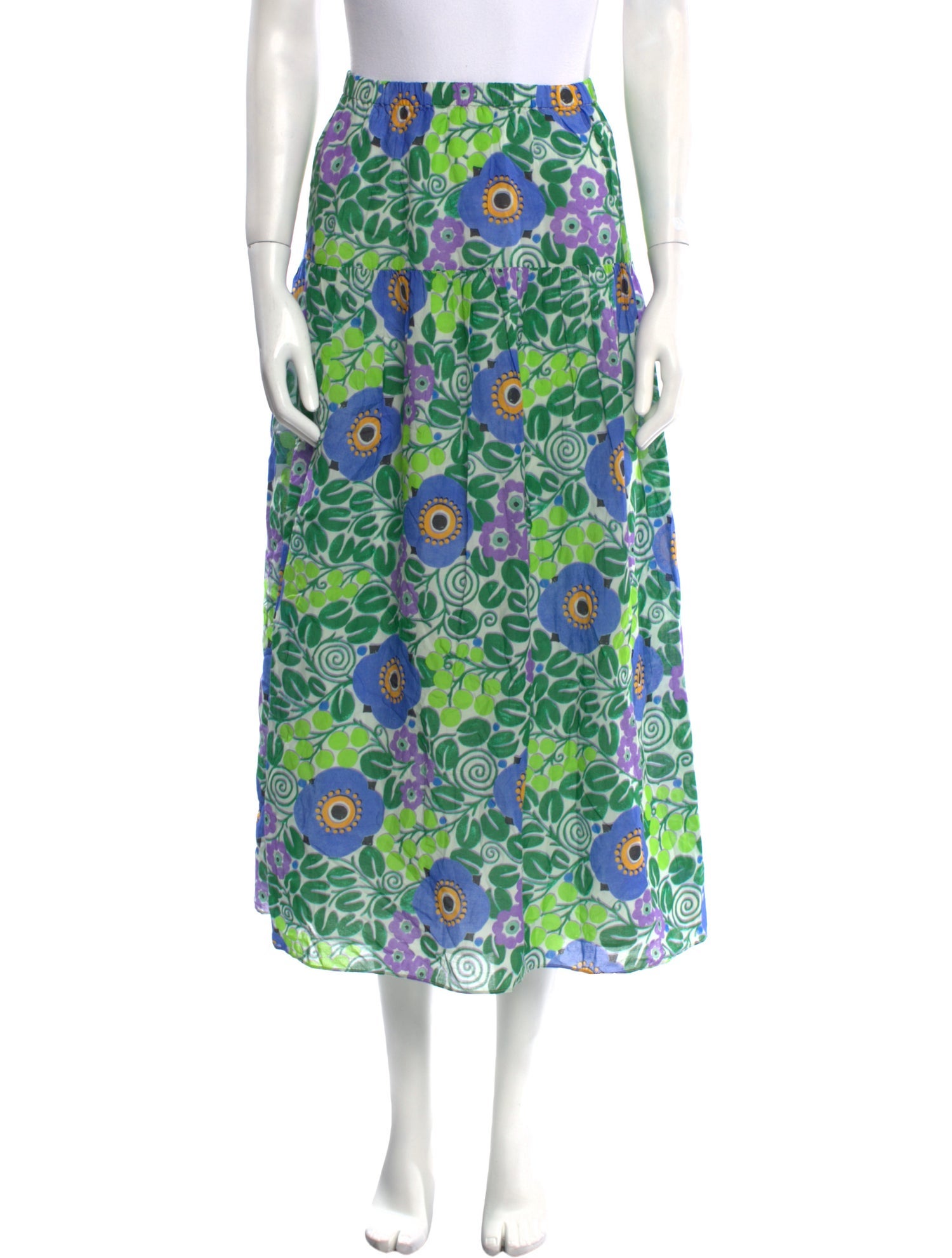 RHODE Floral Print Midi Length Skirt w/ Tags