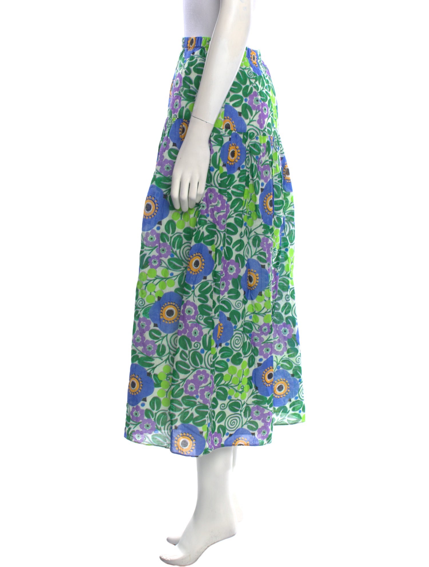 RHODE Floral Print Midi Length Skirt w/ Tags