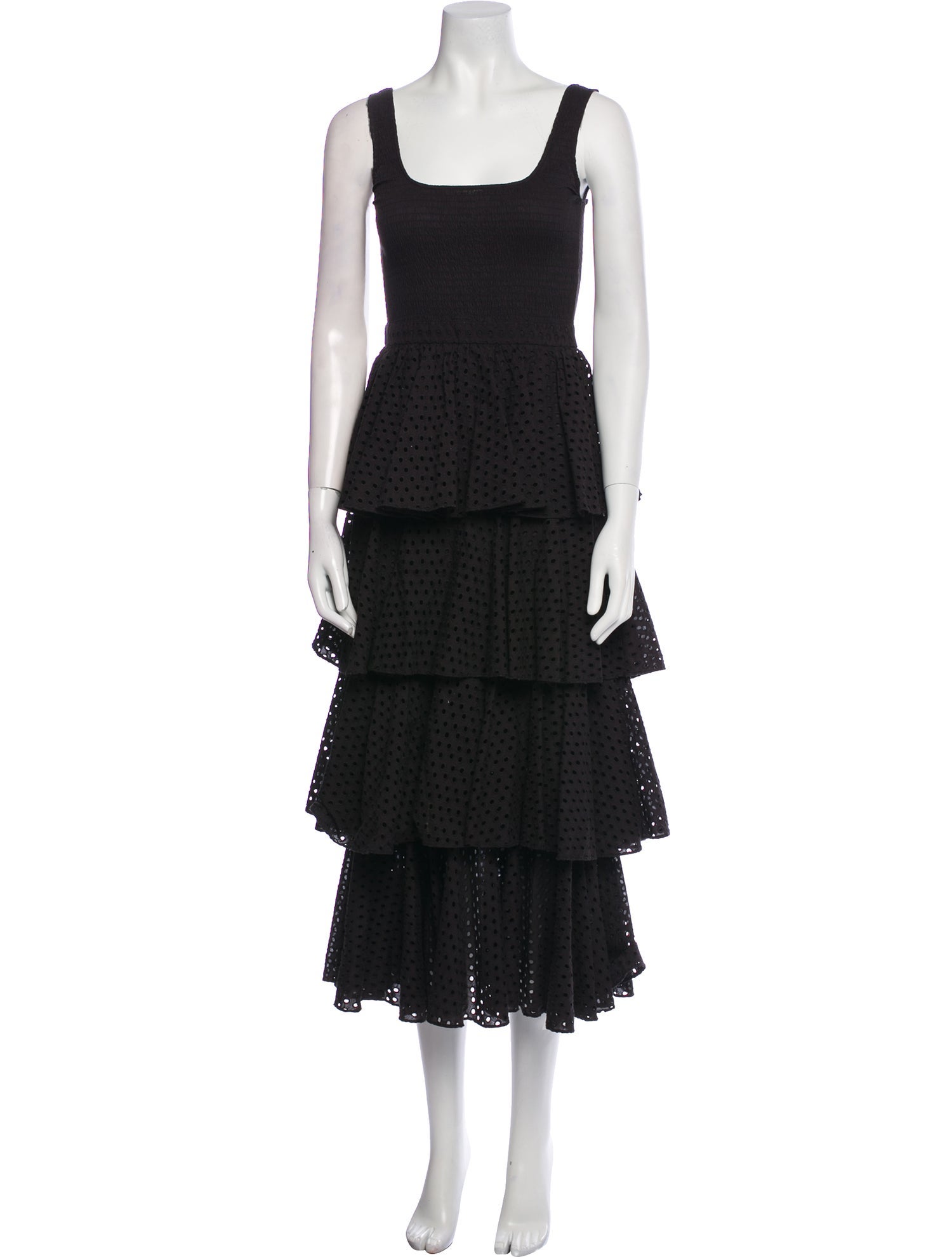 RHODE Square Neckline Long Dress