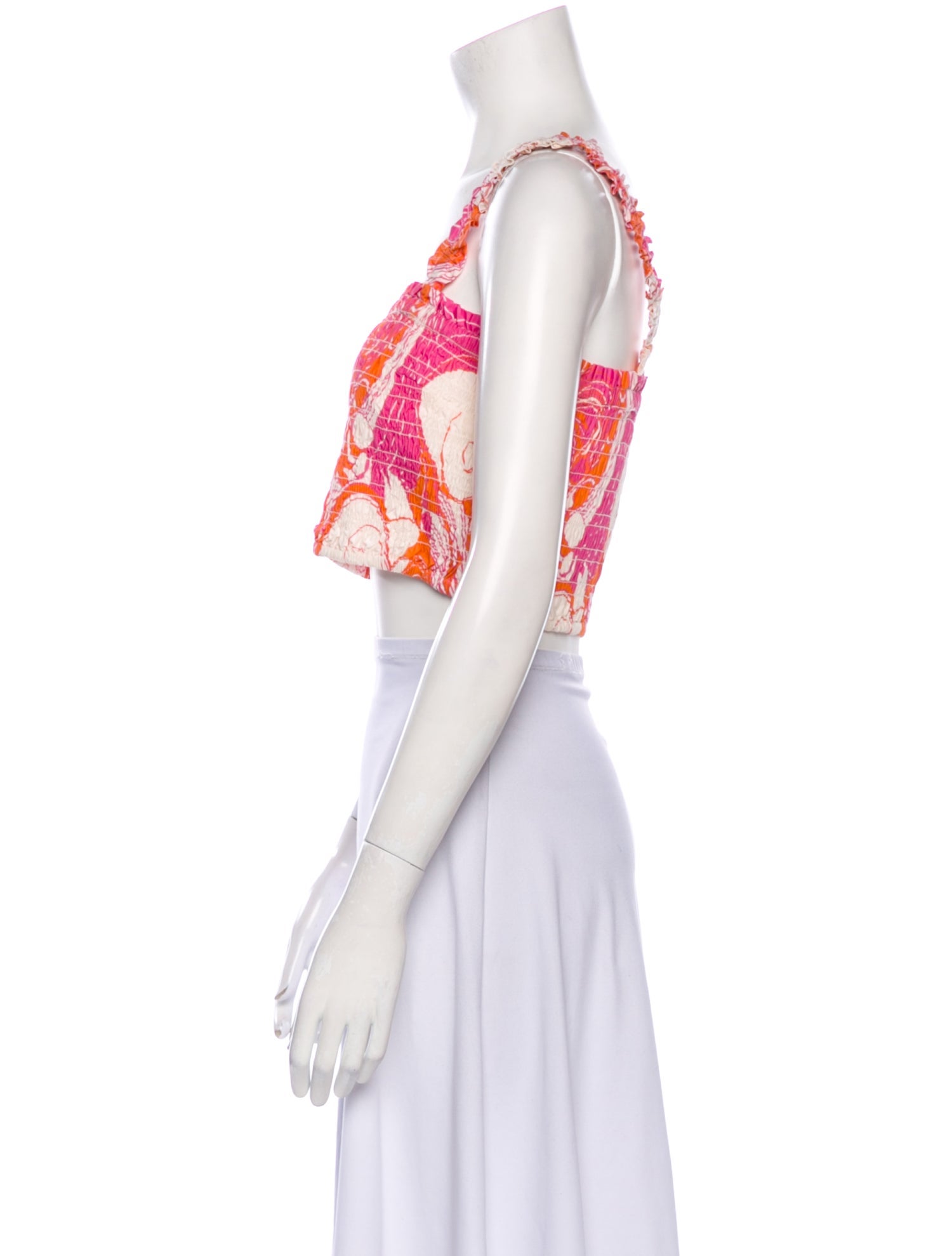 RHODE Printed Square Neckline Crop Top w/ Tags