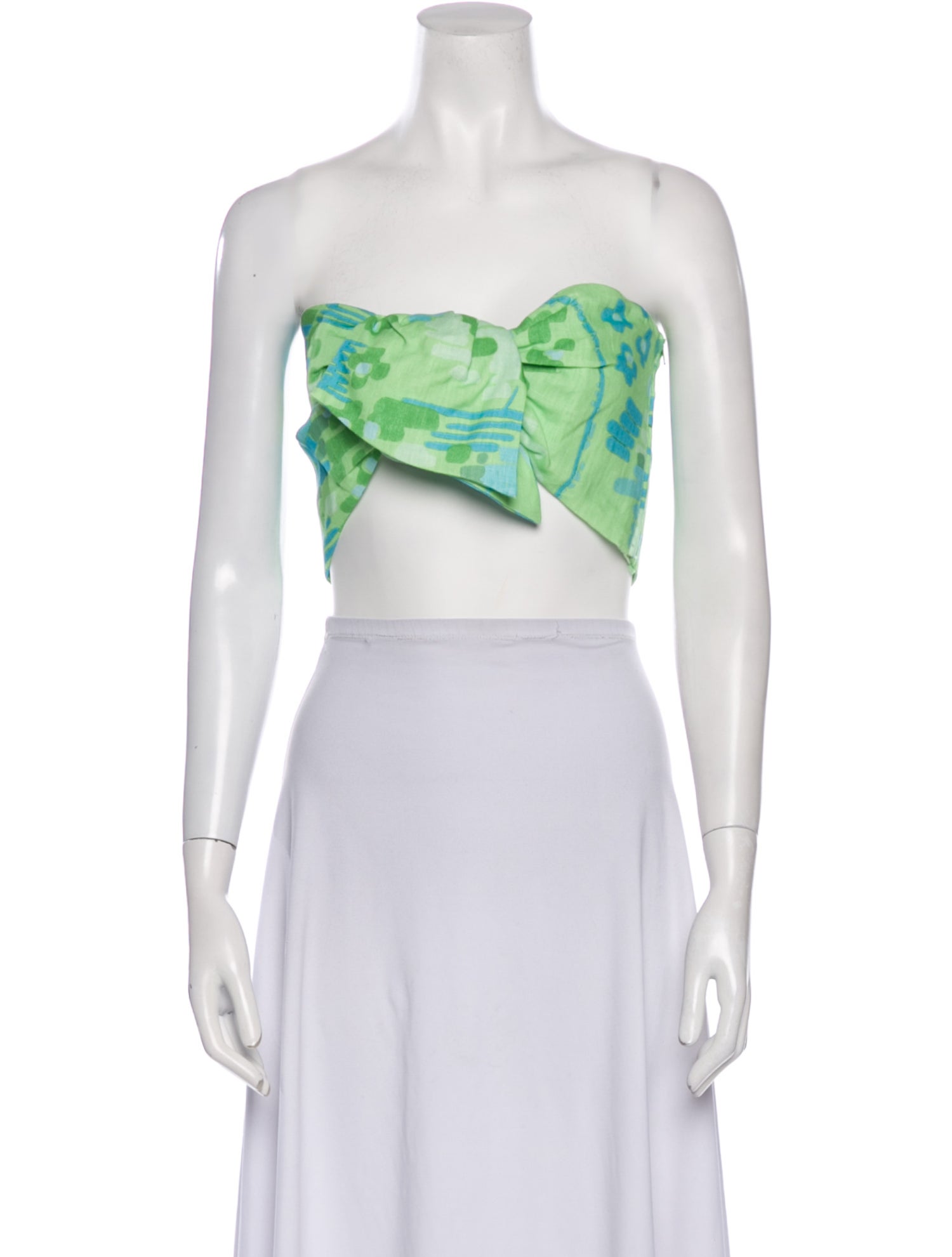 RHODE Linen Printed Crop Top w/ Tags