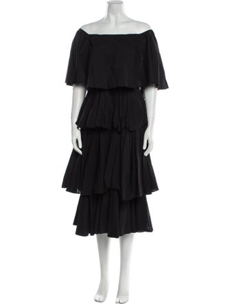 RHODE Off-The-Shoulder Midi Length Dress