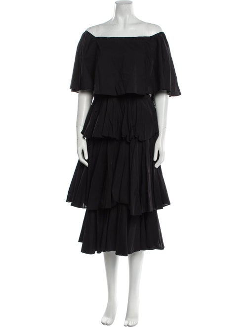 RHODE Off-The-Shoulder Midi Length Dress