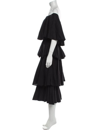 RHODE Off-The-Shoulder Midi Length Dress