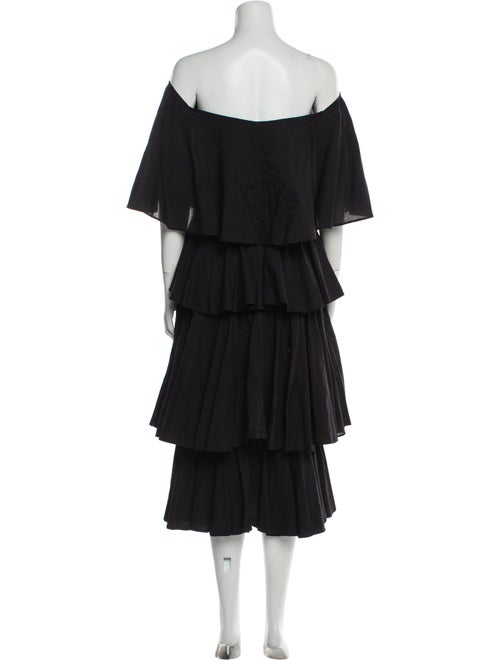 RHODE Off-The-Shoulder Midi Length Dress