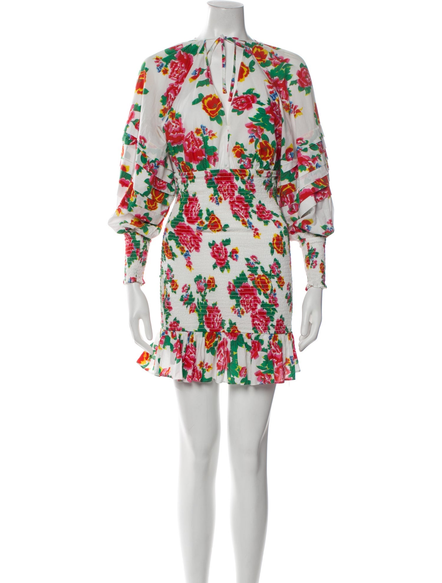 RHODE Floral Print Mini Dress