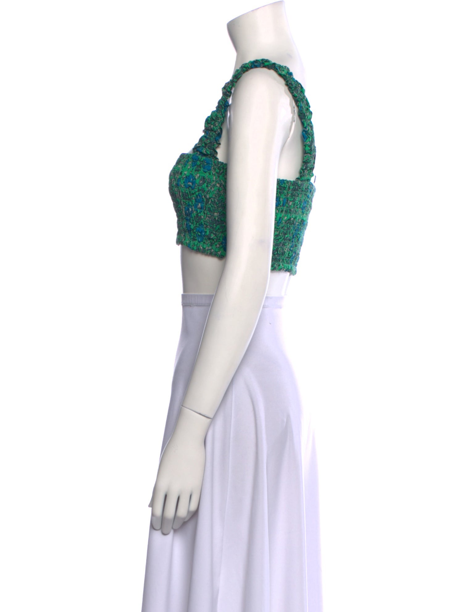 RHODE Printed Square Neckline Crop Top