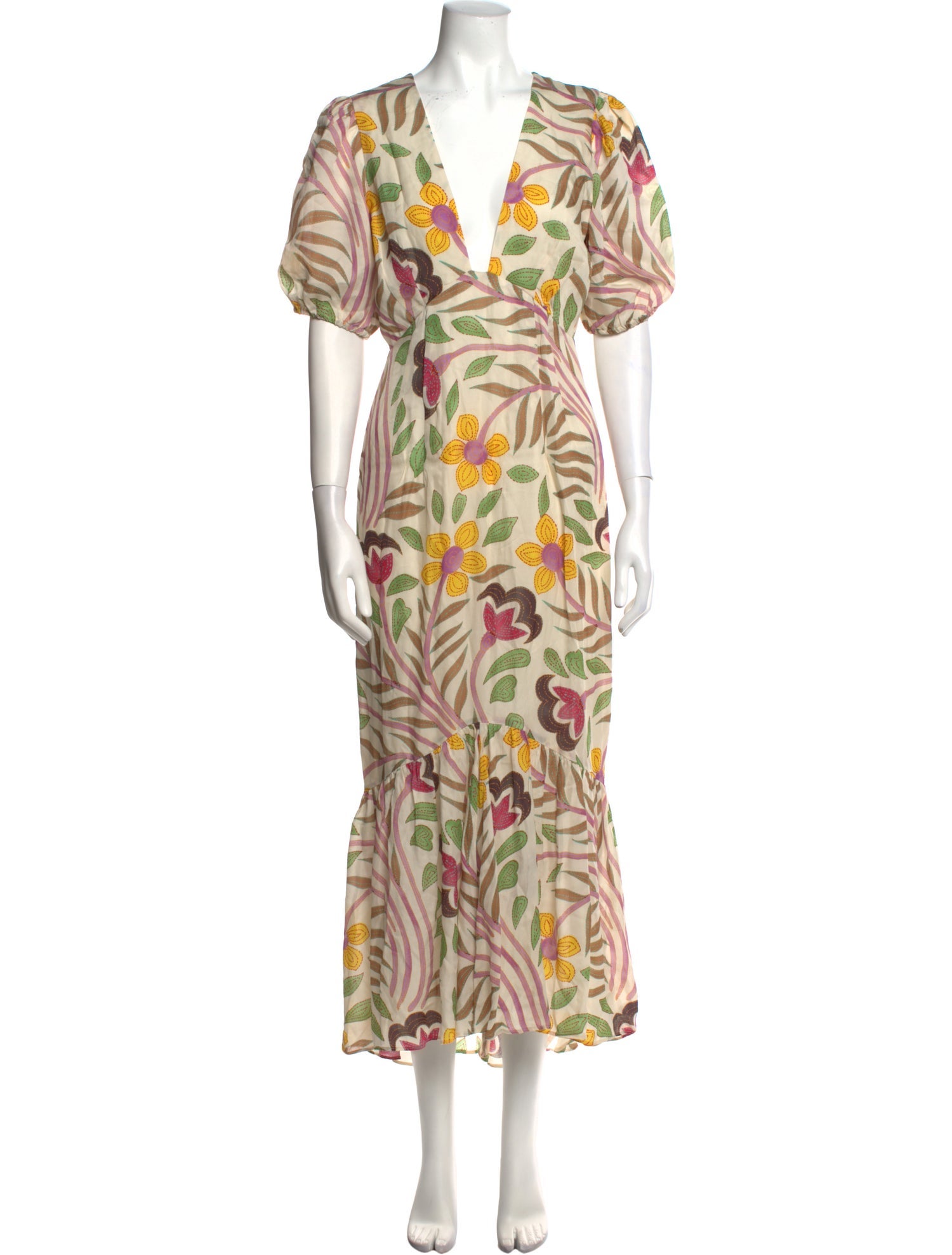 RHODE Floral Print Long Dress