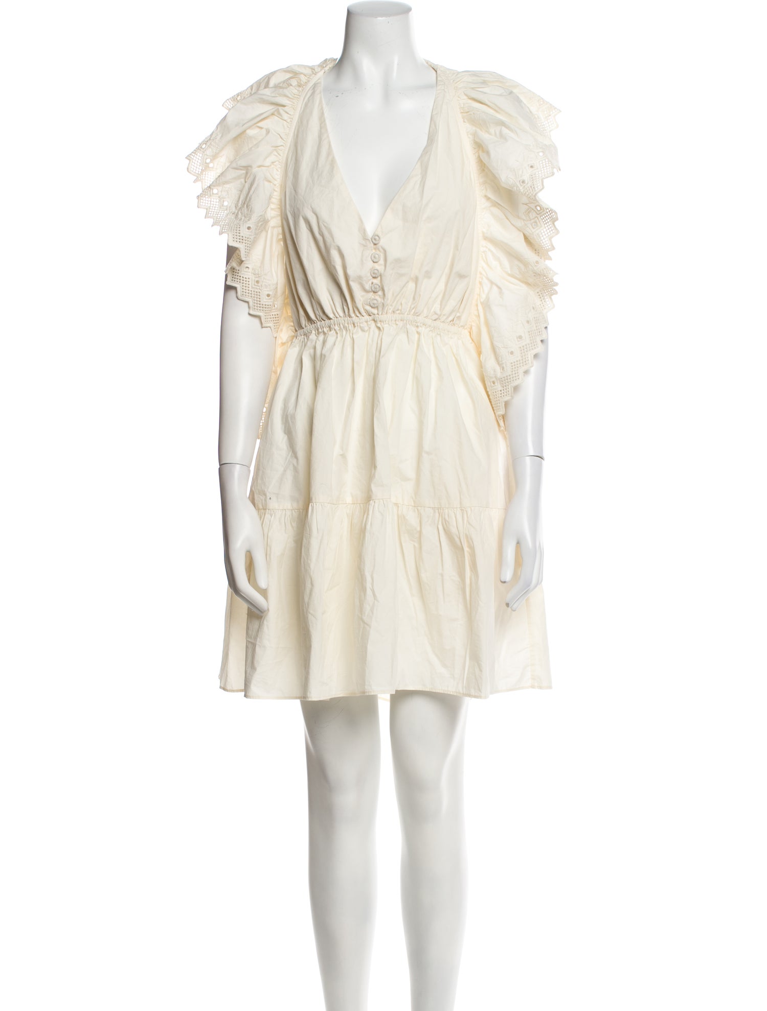 RHODE V-Neck Knee-Length Dress