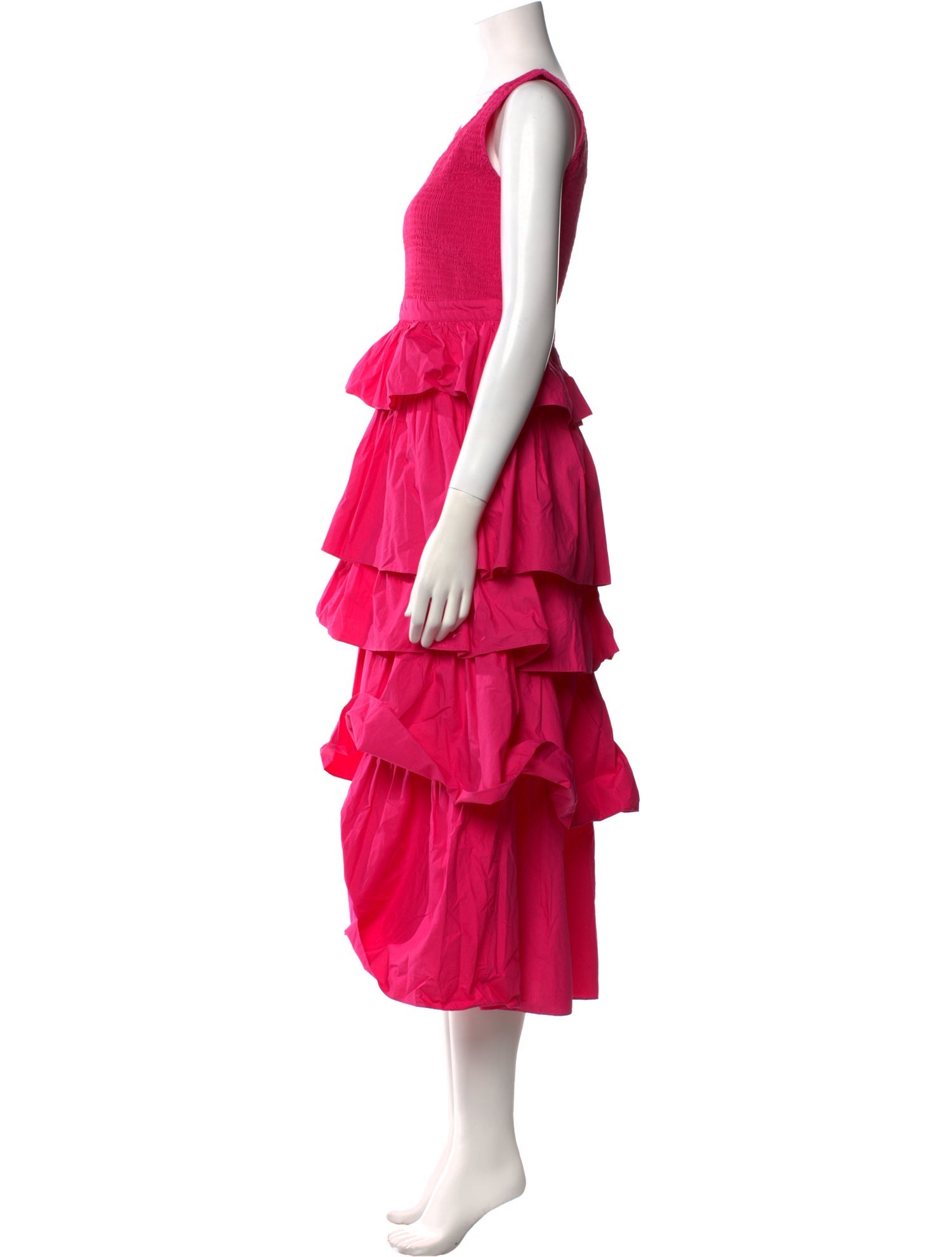 RHODE Scoop Neck Midi Length Dress