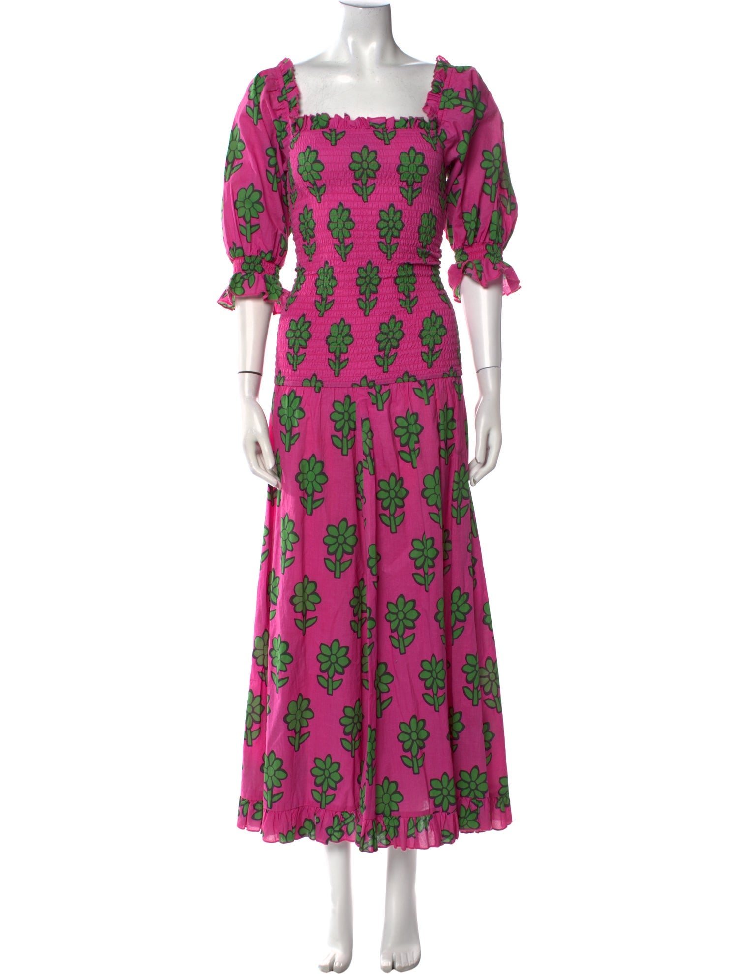 RHODE Floral Print Long Dress