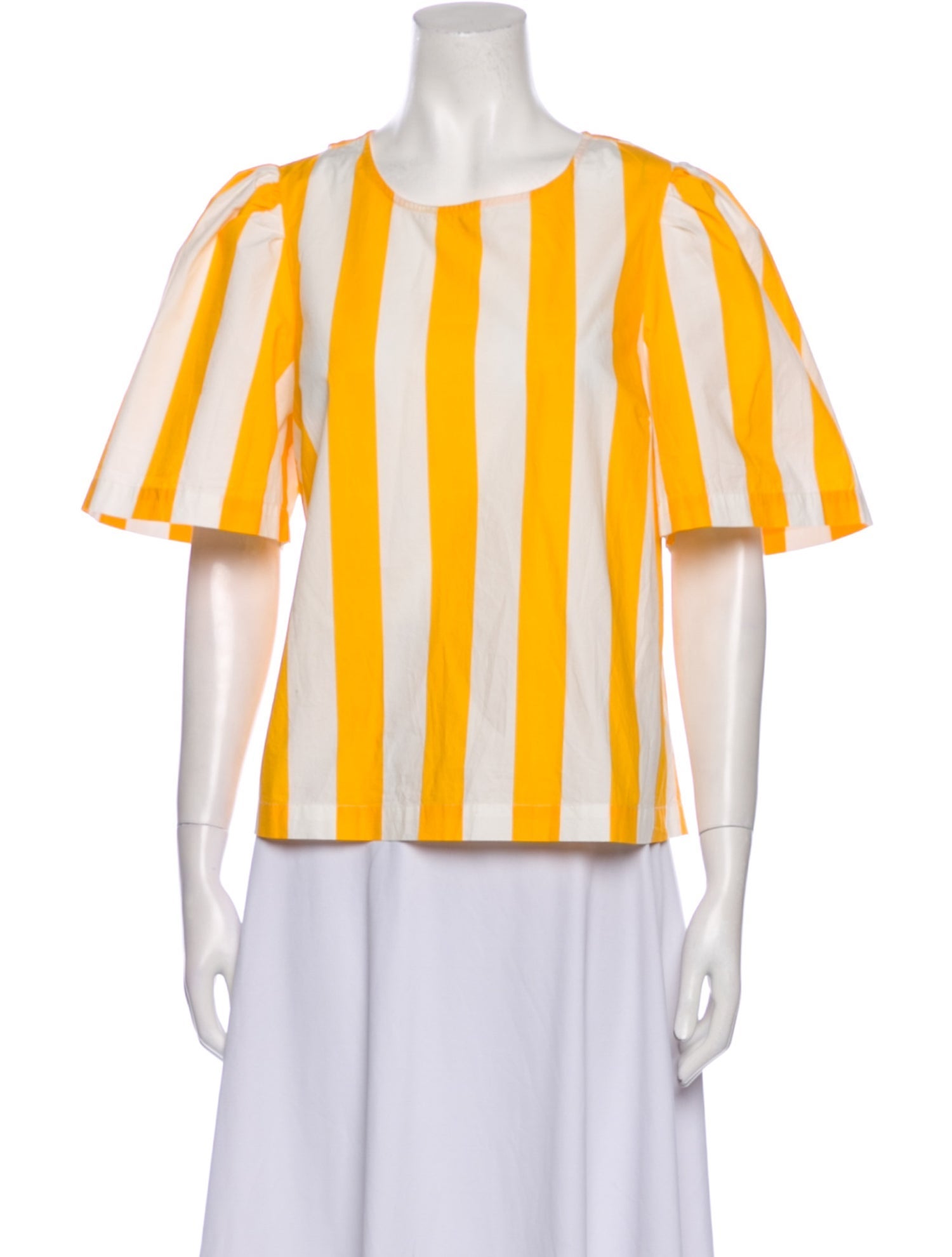 RHODE Striped Crew Neck Blouse