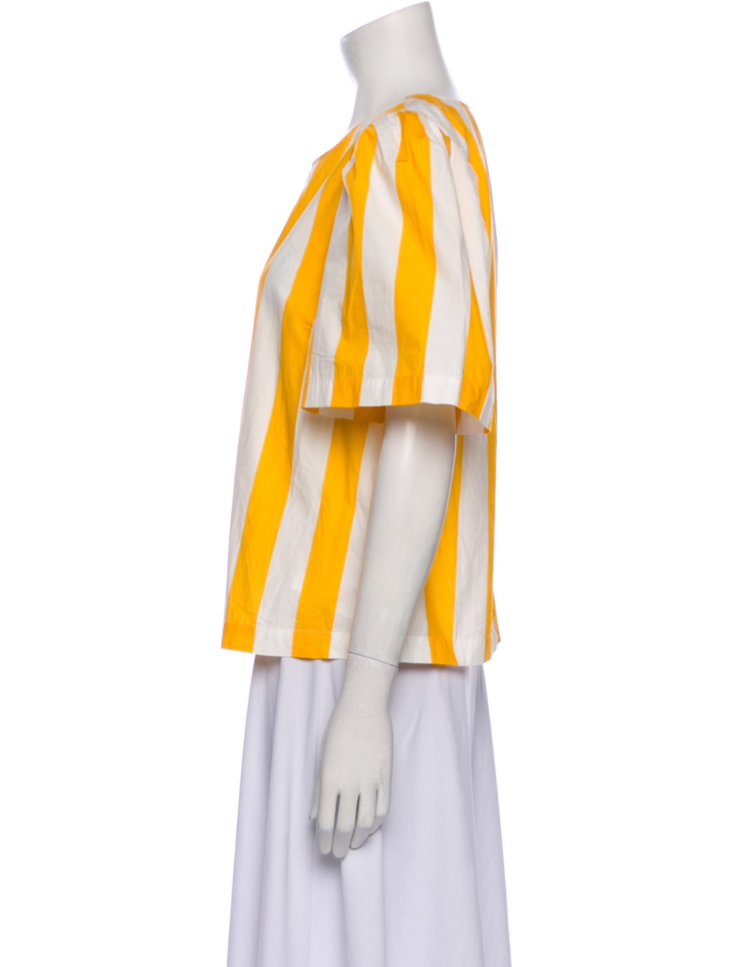 RHODE Striped Crew Neck Blouse