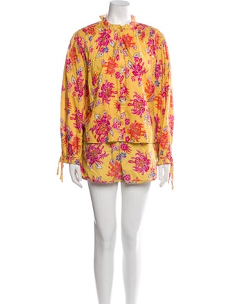 RHODE Floral Print Short Set