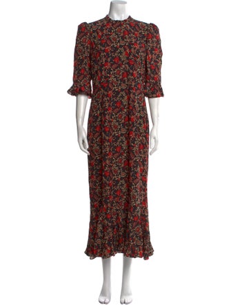 RHODE Floral Print Long Dress