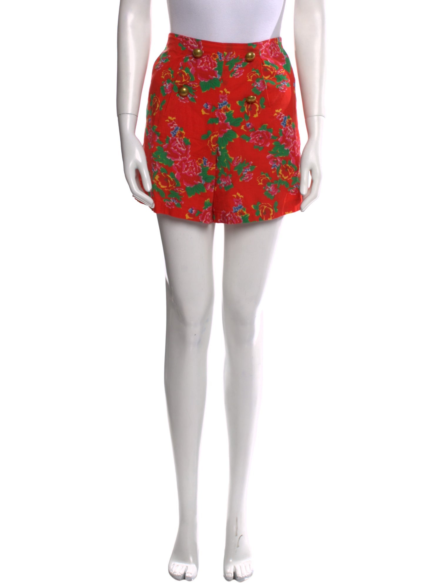 RHODE Floral Print Mini Shorts