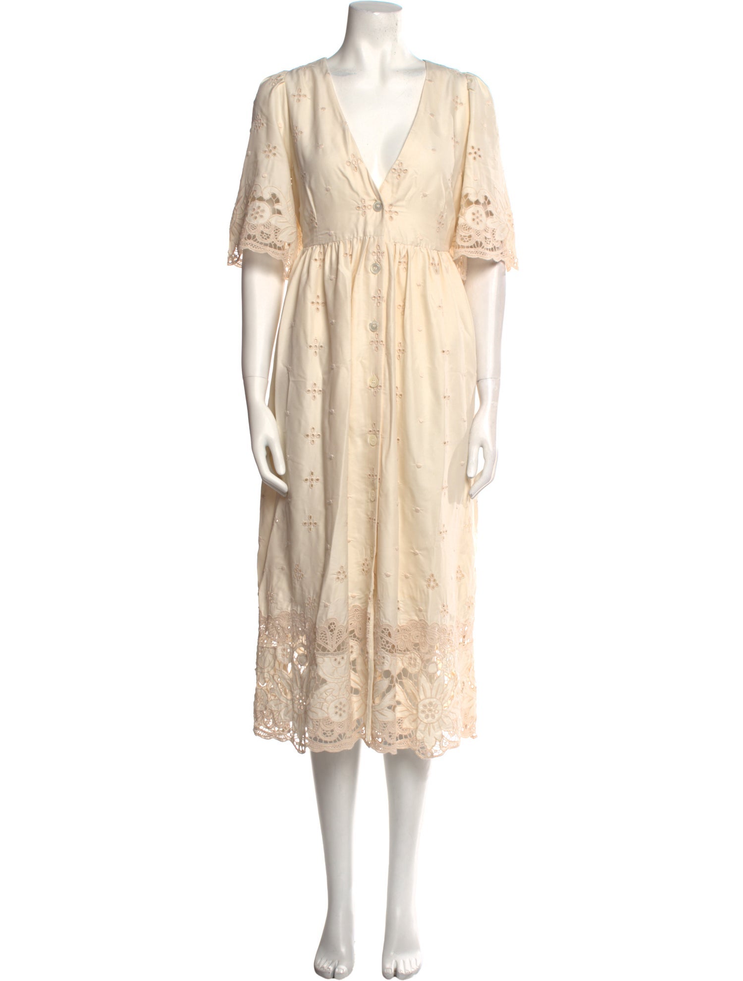 RHODE V-Neck Long Dress