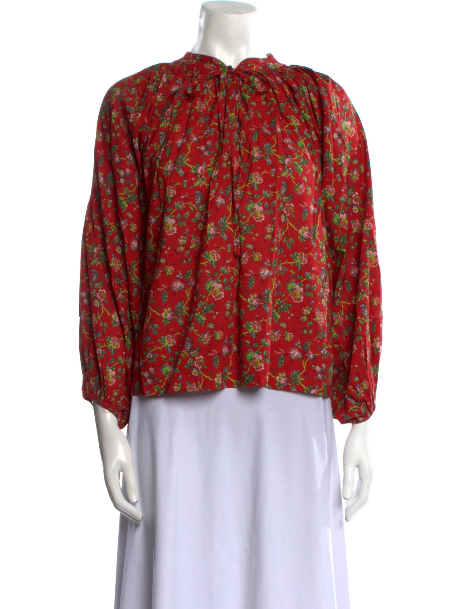 RHODE Floral Print Mock Neck Blouse w/ Tags