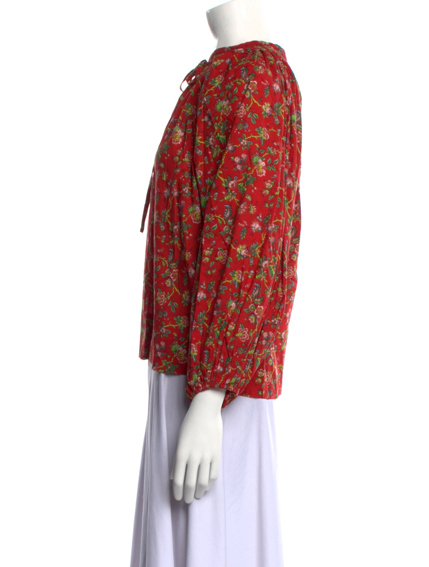 RHODE Floral Print Mock Neck Blouse w/ Tags