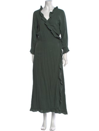 RHODE V-Neck Long Dress