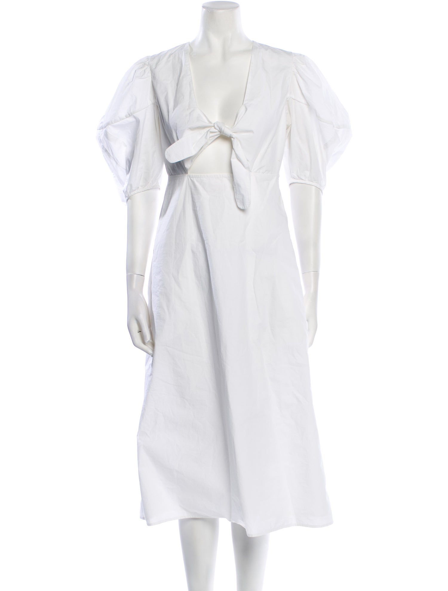 RHODE V-Neck Midi Length Dress