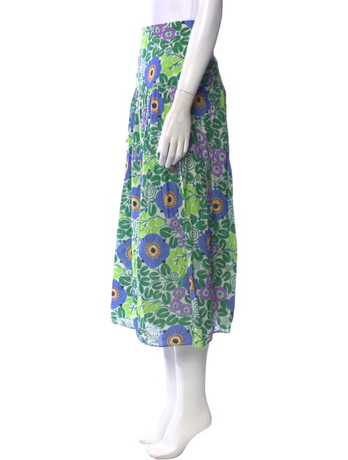 RHODE Floral Print Midi Length Skirt