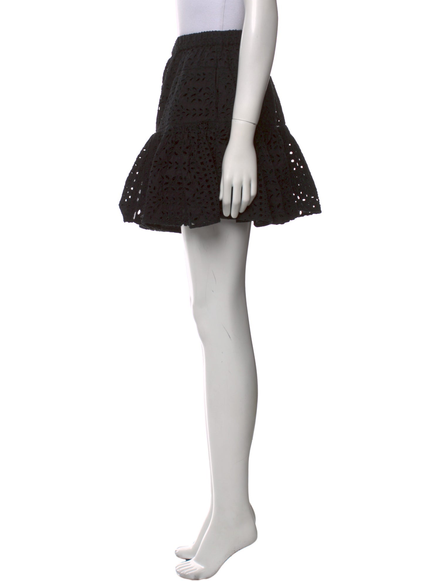 RHODE Embroidered Accent Mini Skirt