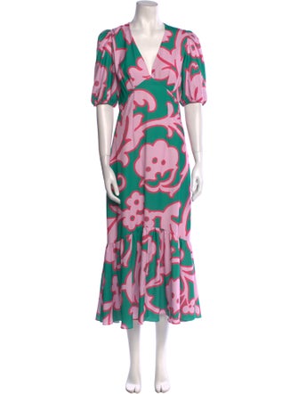 RHODE Floral Print Long Dress