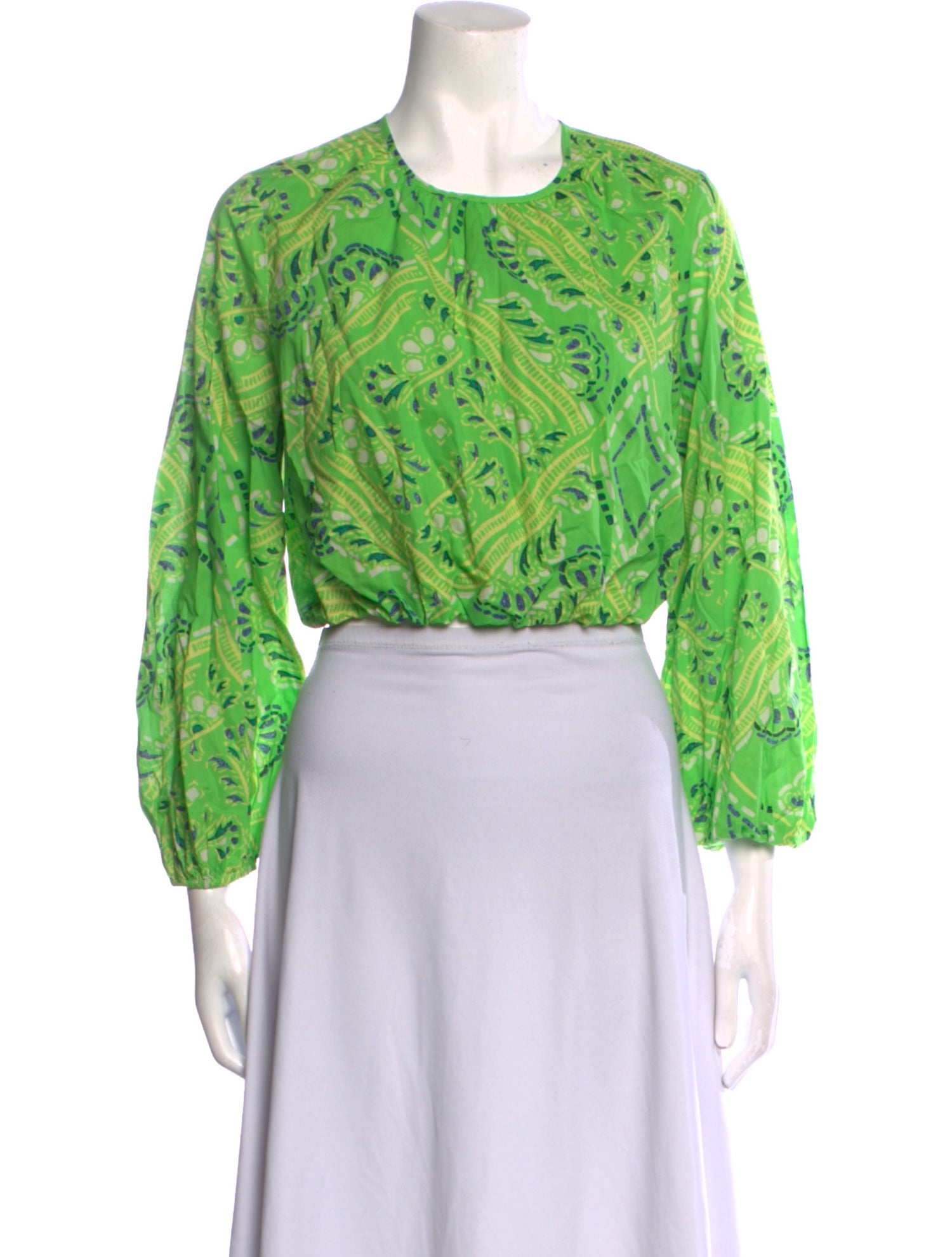 RHODE Printed Crew Neck Crop Top