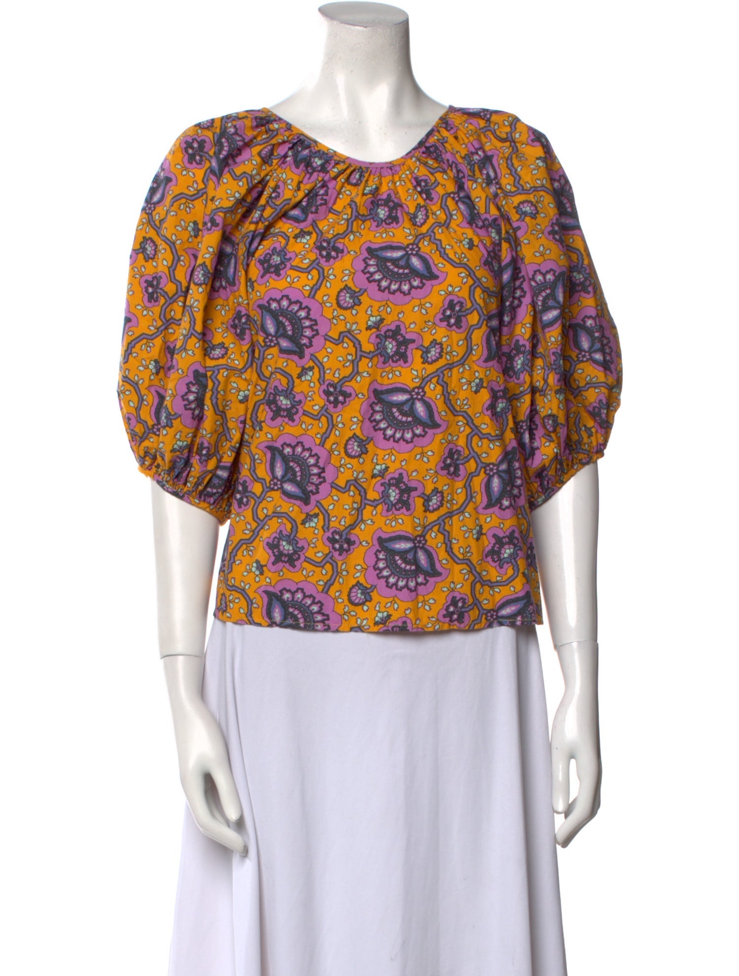 RHODE Printed Scoop Neck Blouse