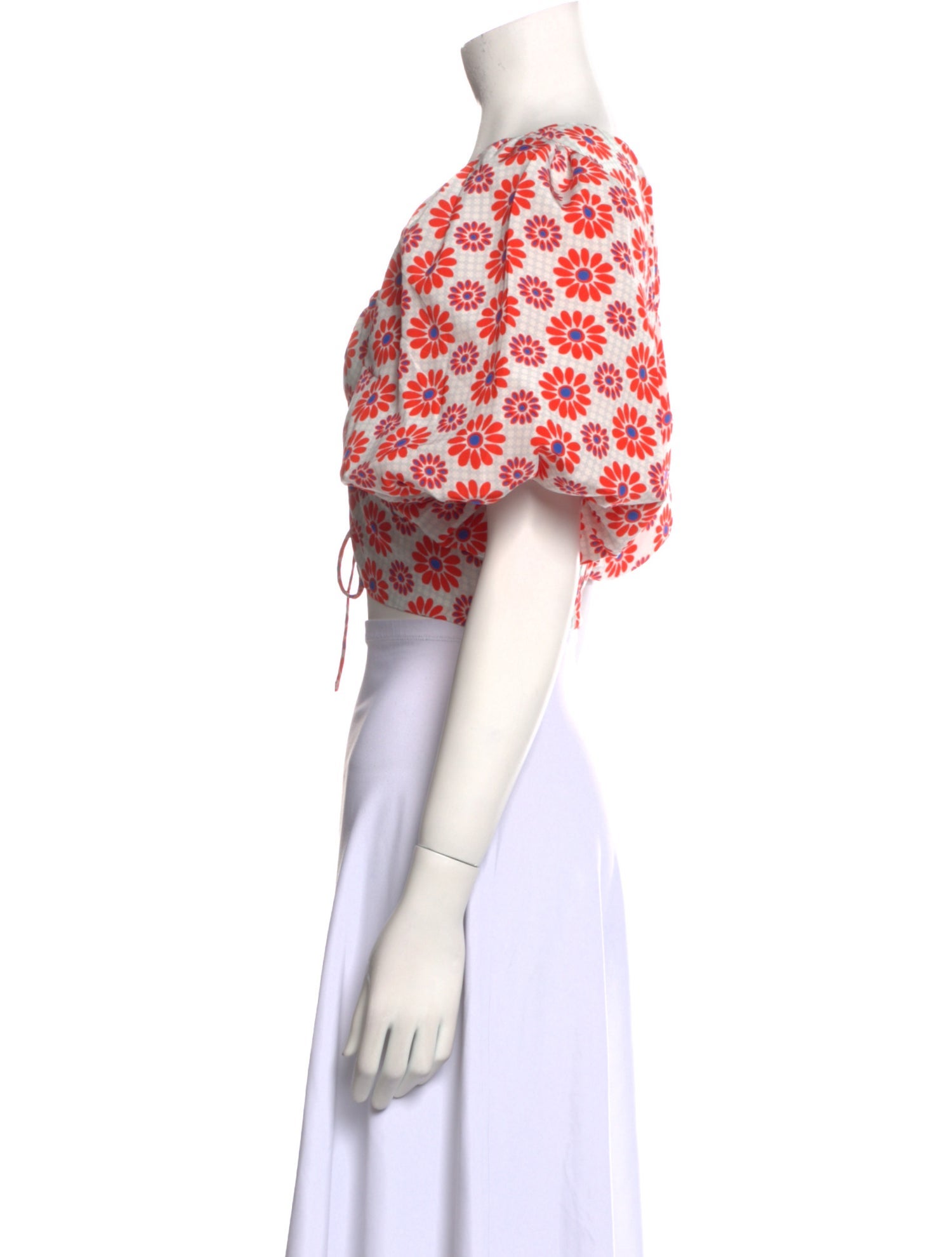 RHODE Floral Print V-Neck Crop Top w/ Tags