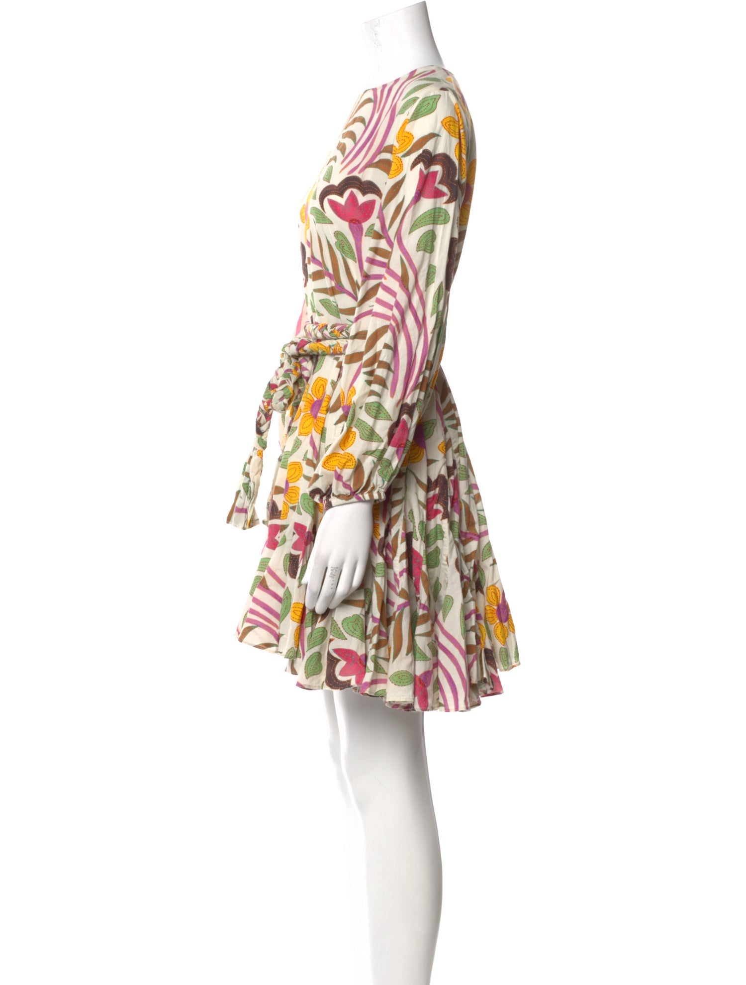 RHODE Floral Print Mini Dress