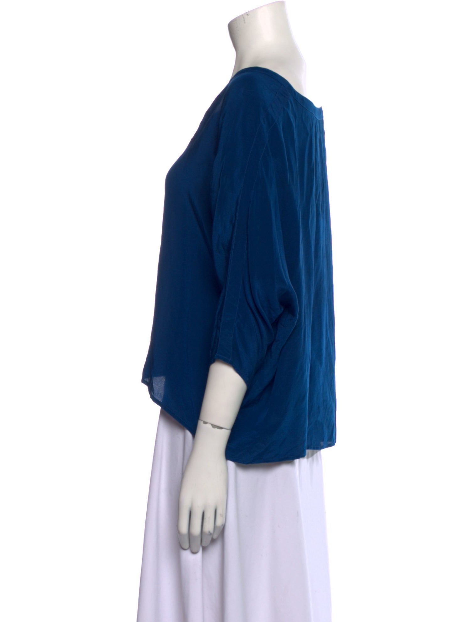 RHODE V-Neck Three-Quarter Sleeve Blouse