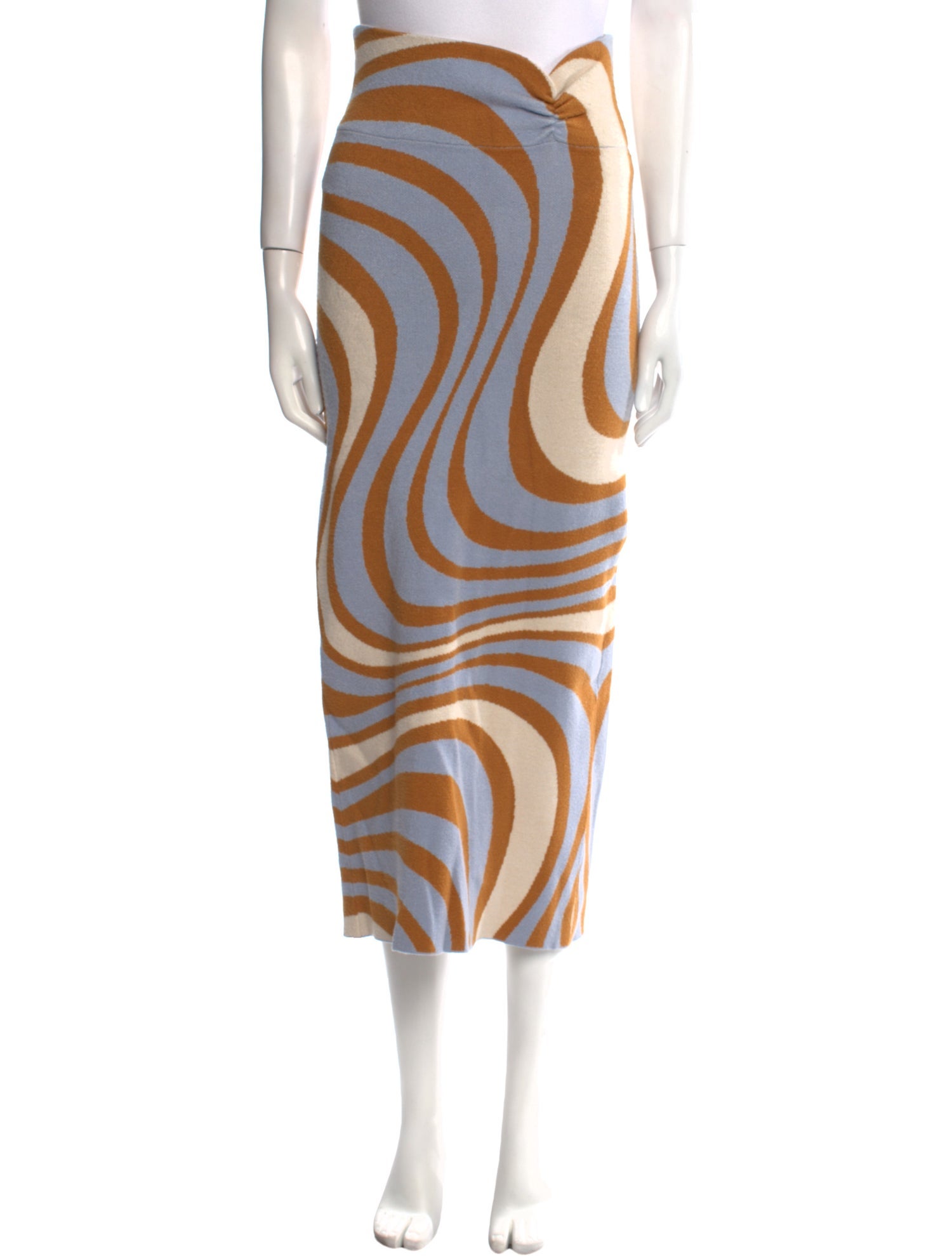 RHODE Printed Midi Length Skirt