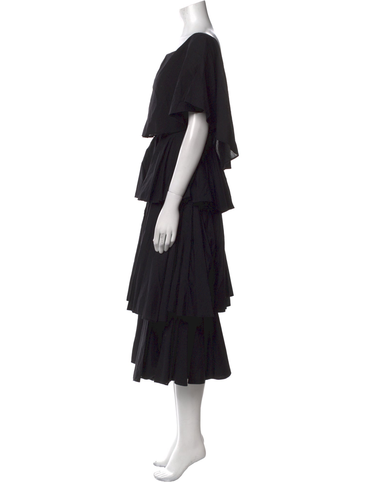 RHODE Square Neckline Midi Length Dress