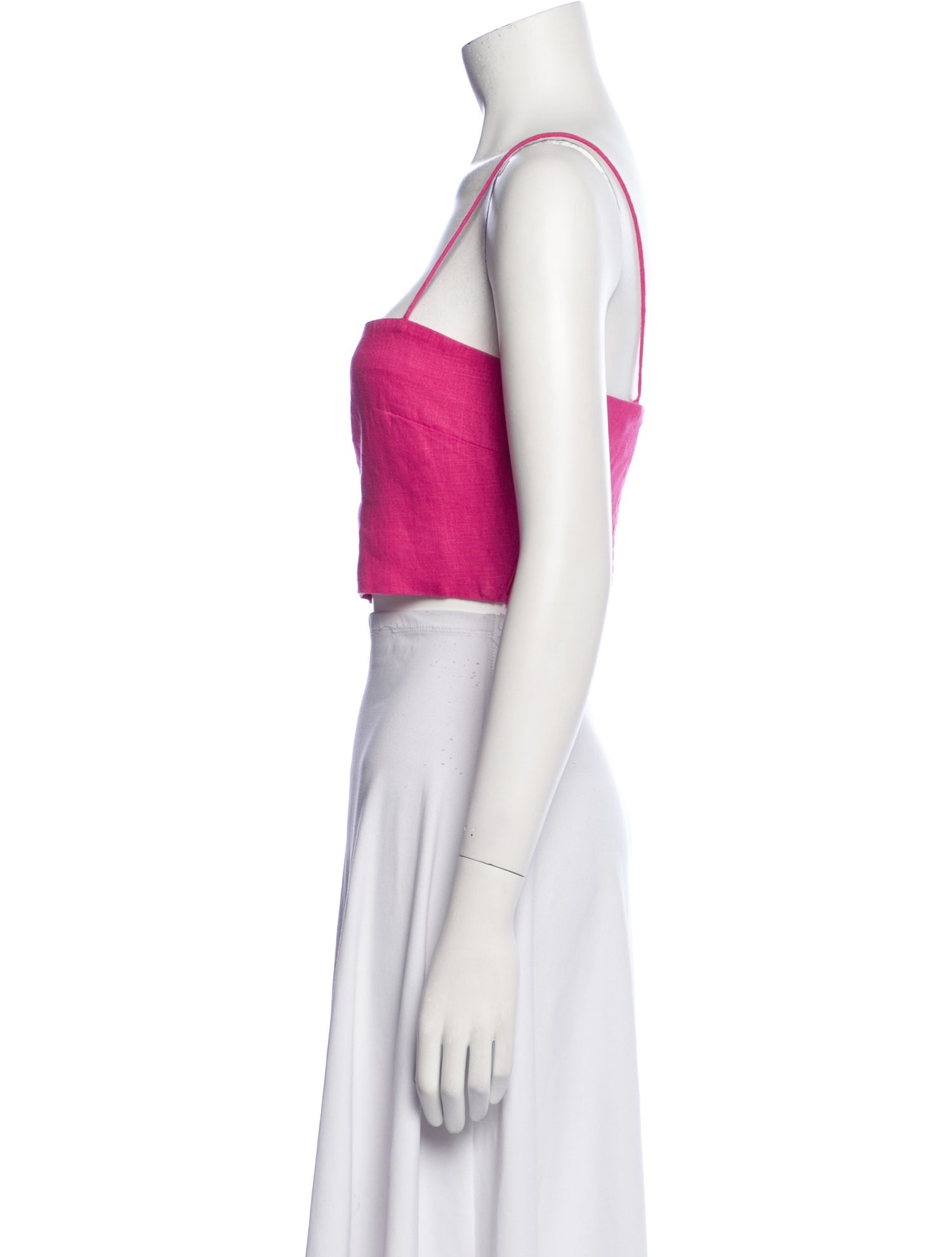 RHODE Linen Square Neckline Crop Top