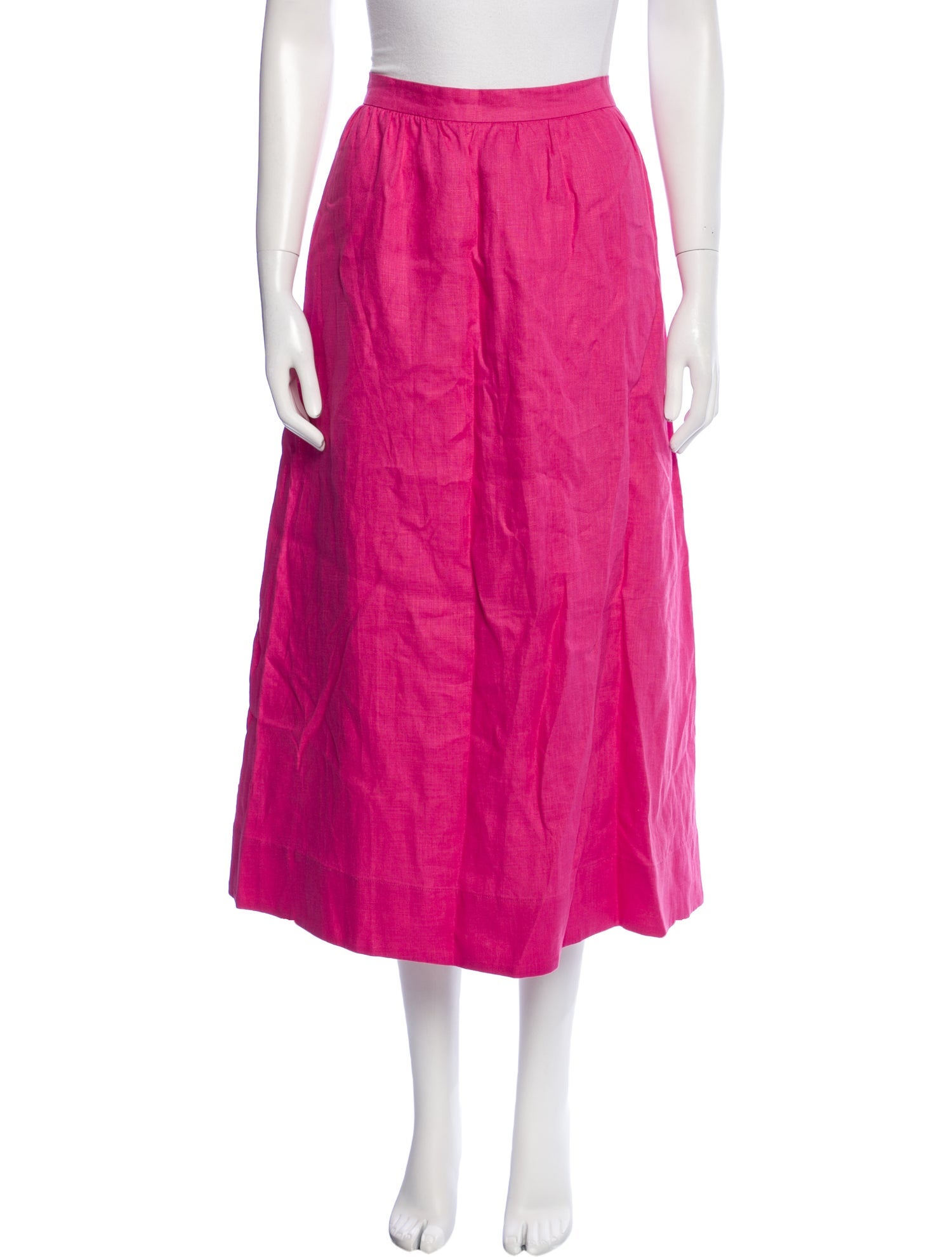 RHODE Linen Midi Length Skirt