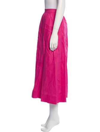 RHODE Linen Midi Length Skirt