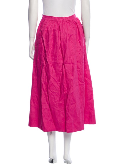 RHODE Linen Midi Length Skirt