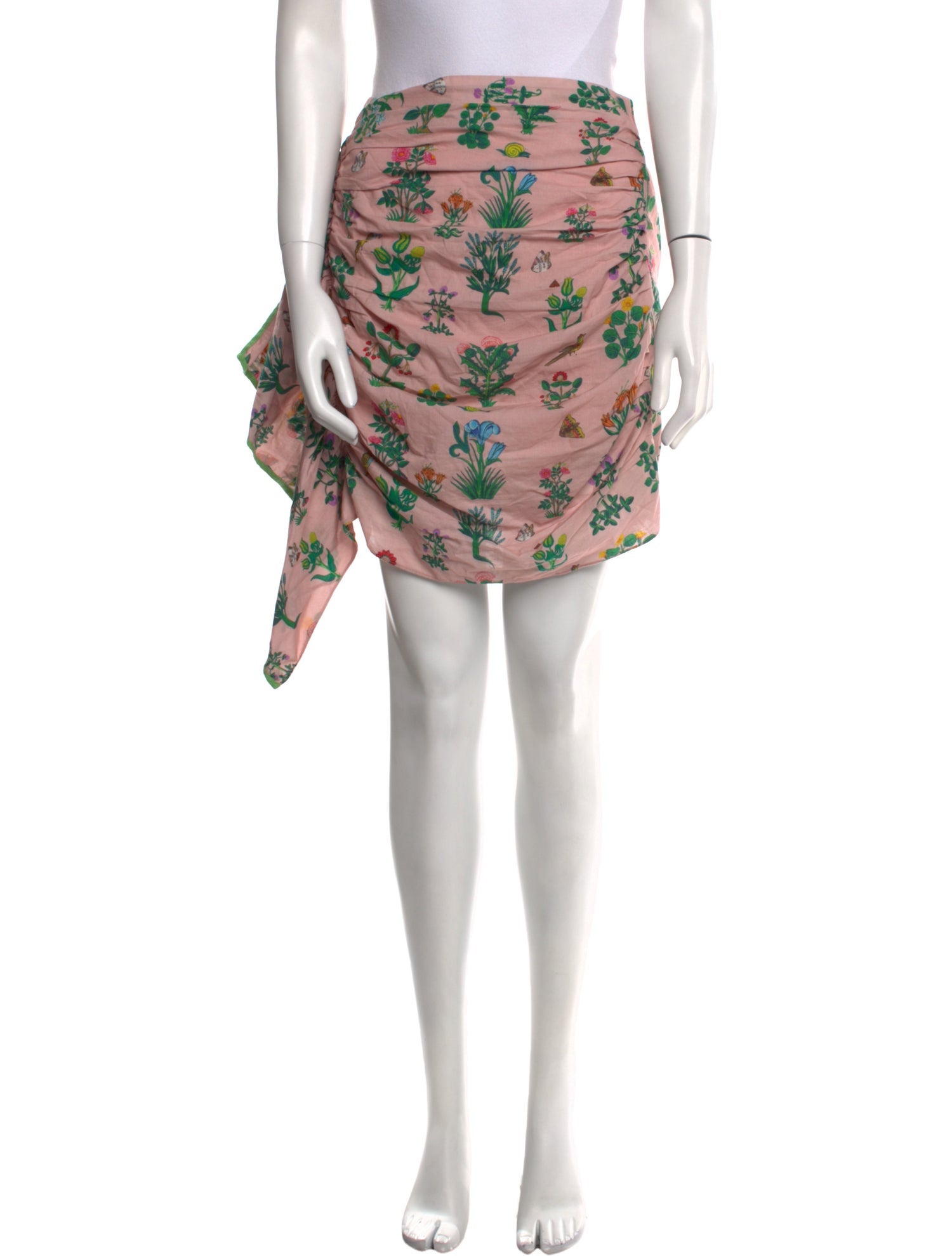 RHODE Floral Print Mini Skirt