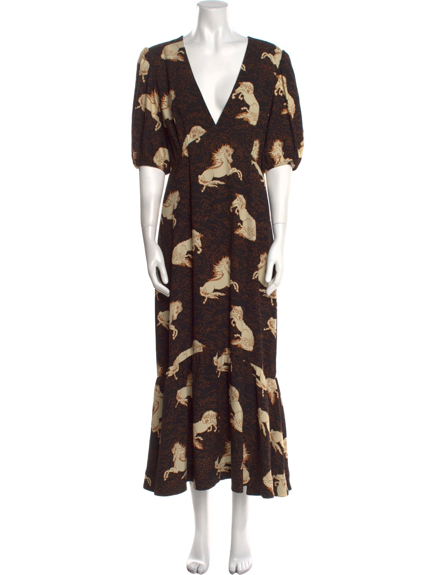 RHODE Floral Print Long Dress w/ Tags