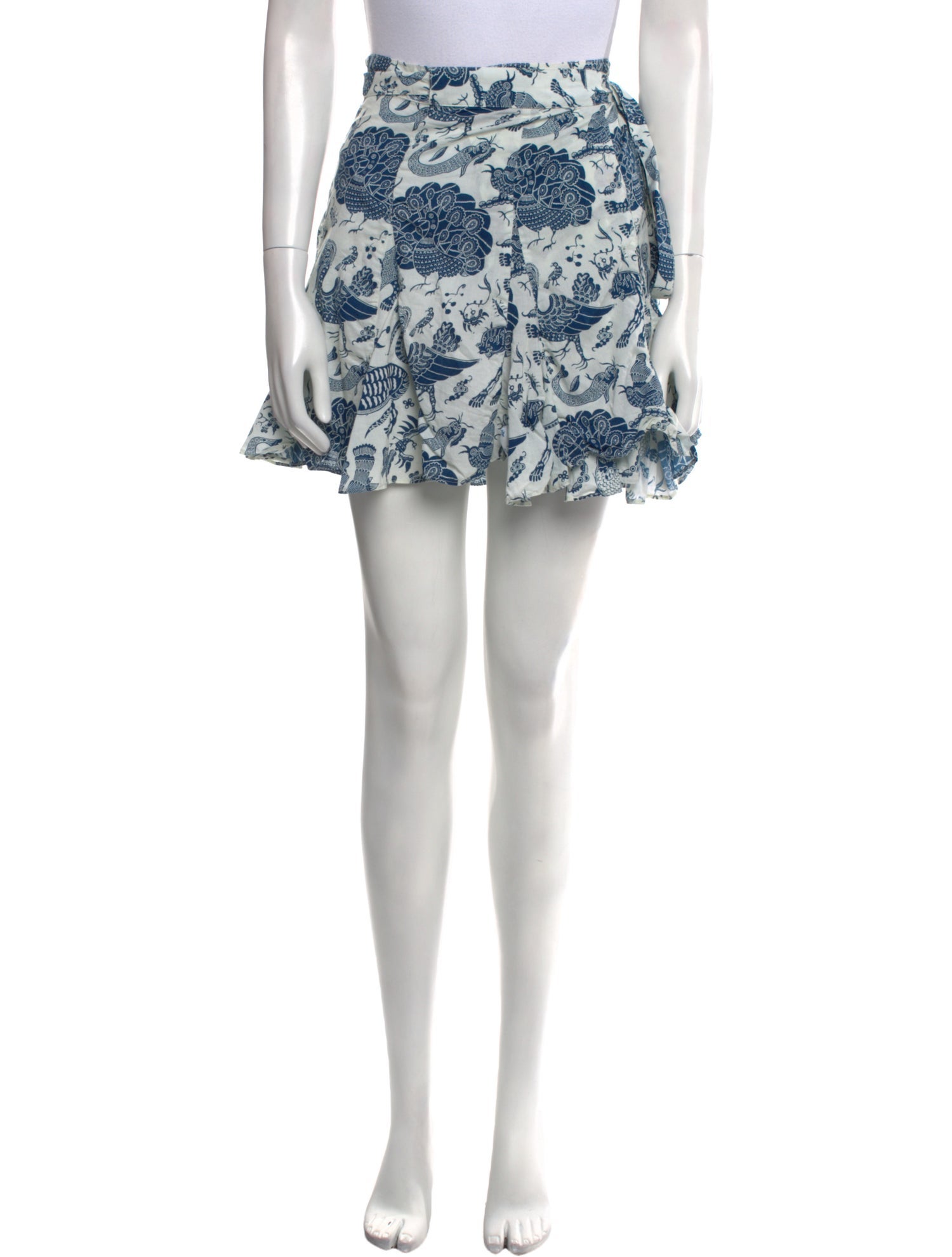 RHODE Floral Print Mini Skirt