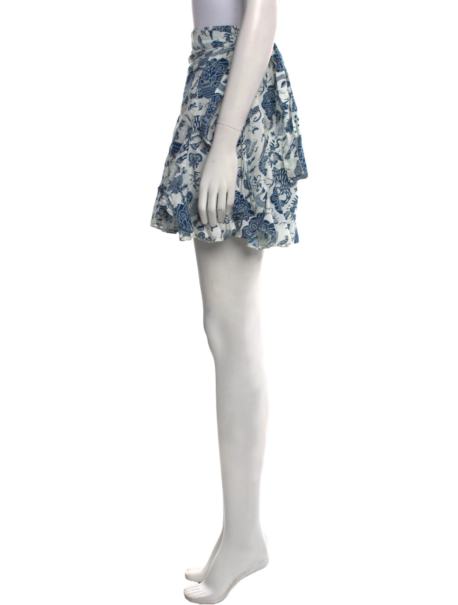 RHODE Floral Print Mini Skirt