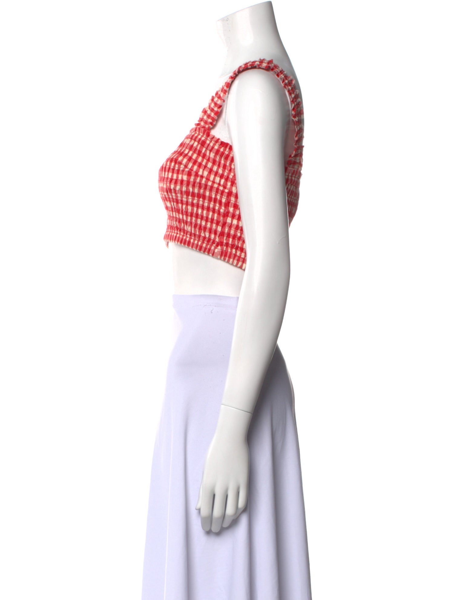 RHODE Plaid Print Square Neckline Crop Top w/ Tags