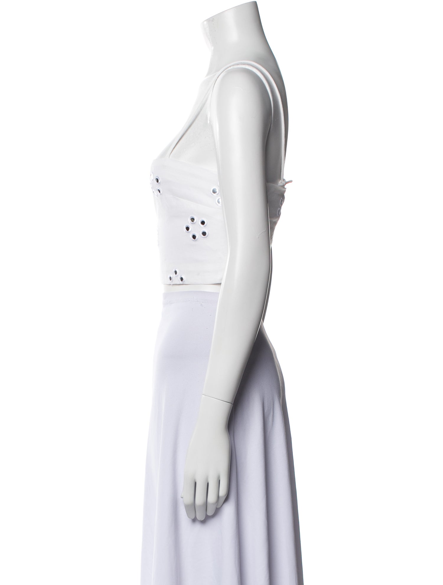 RHODE Linen Printed Crop Top