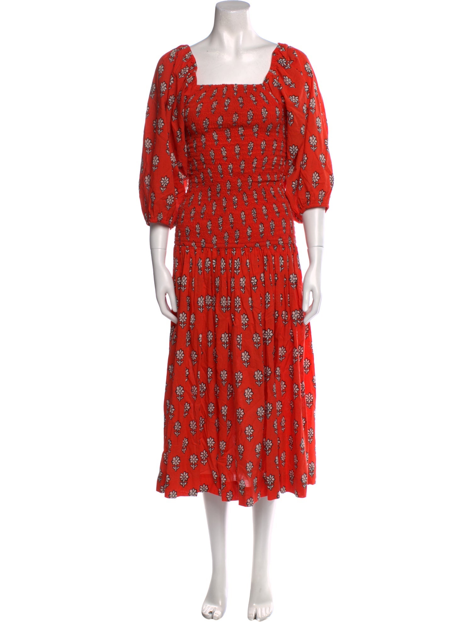 RHODE Floral Print Long Dress