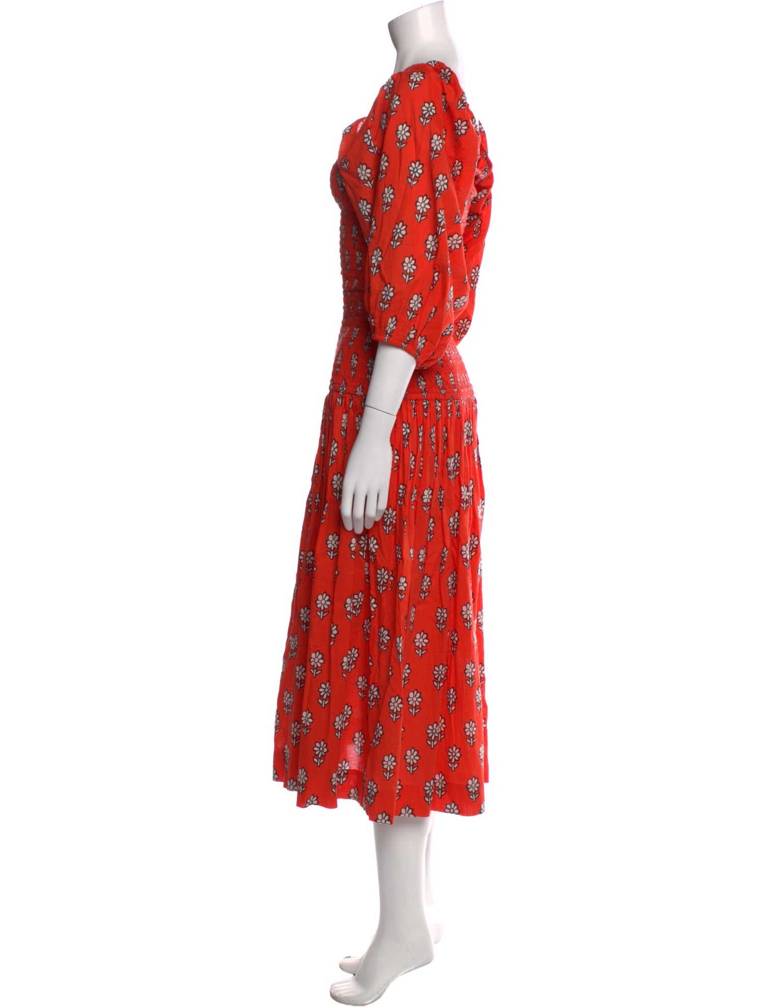 RHODE Floral Print Long Dress