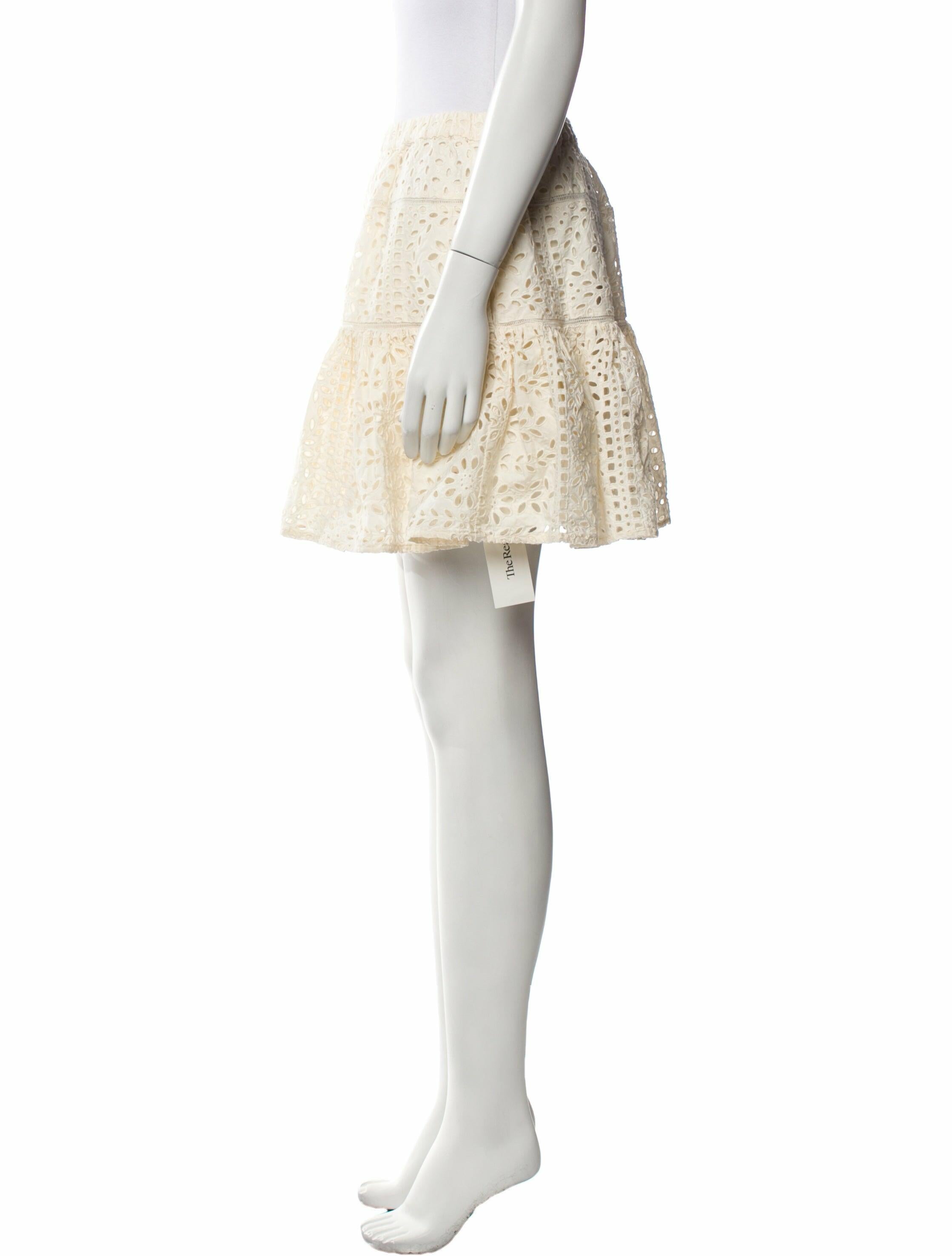 RHODE Lace Pattern Mini Skirt w/ Tags