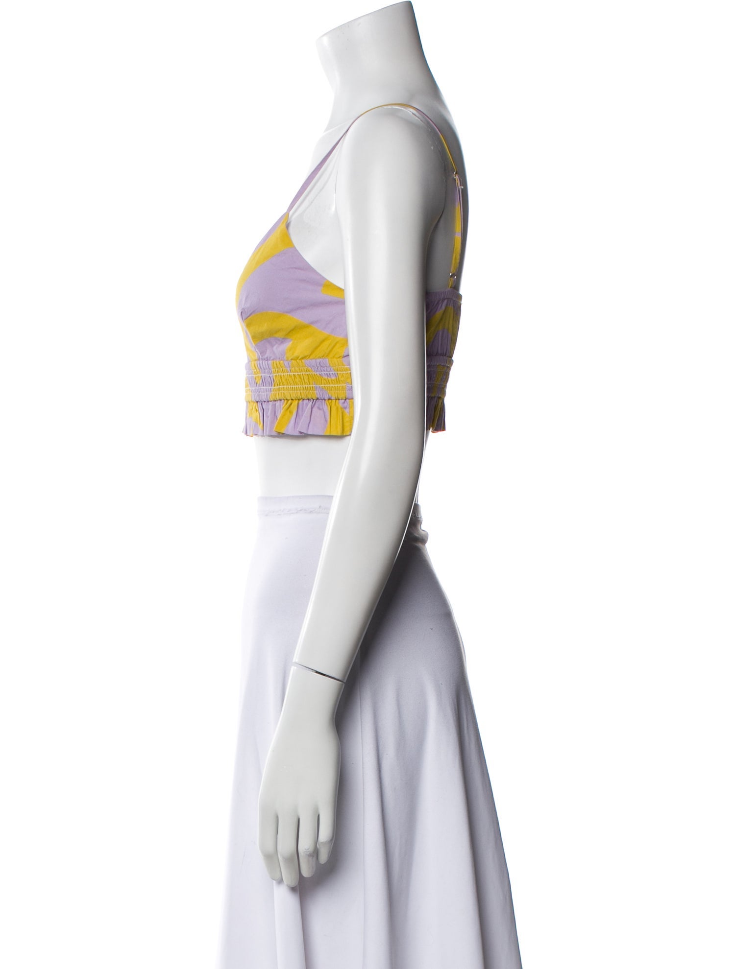 RHODE Printed V-Neck Crop Top